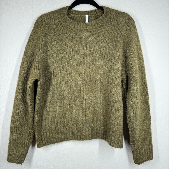 Aritzia Sweaters - Aritzia The Group Babaton Alpaca Wool Blend Green Knit Crewneck Sweater Medium